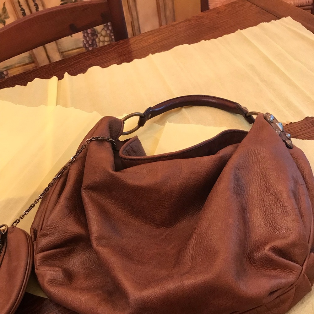 Ellen Tracy hobo bag cow leather